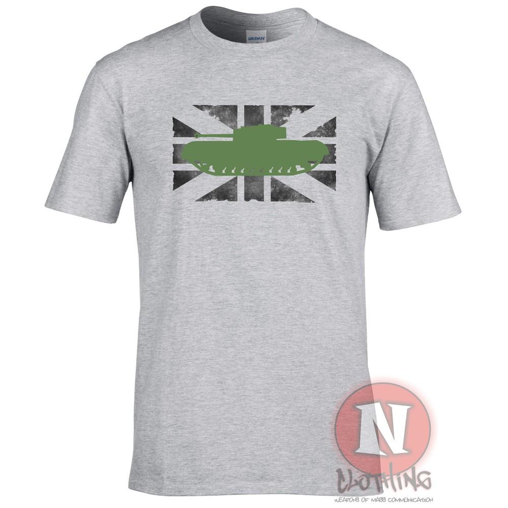 Churchill Tank TShirt Patriotic Nostalgia Wwii DDay Military British World Of