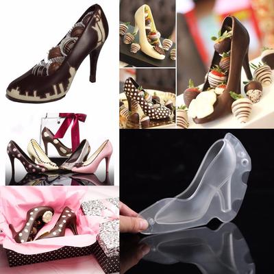 1PC High Heel 3D Polycarbonat Schokoladenform Fondant Schuhe Form Kuchen Dekorieren Werkzeuge DIY Home Backen