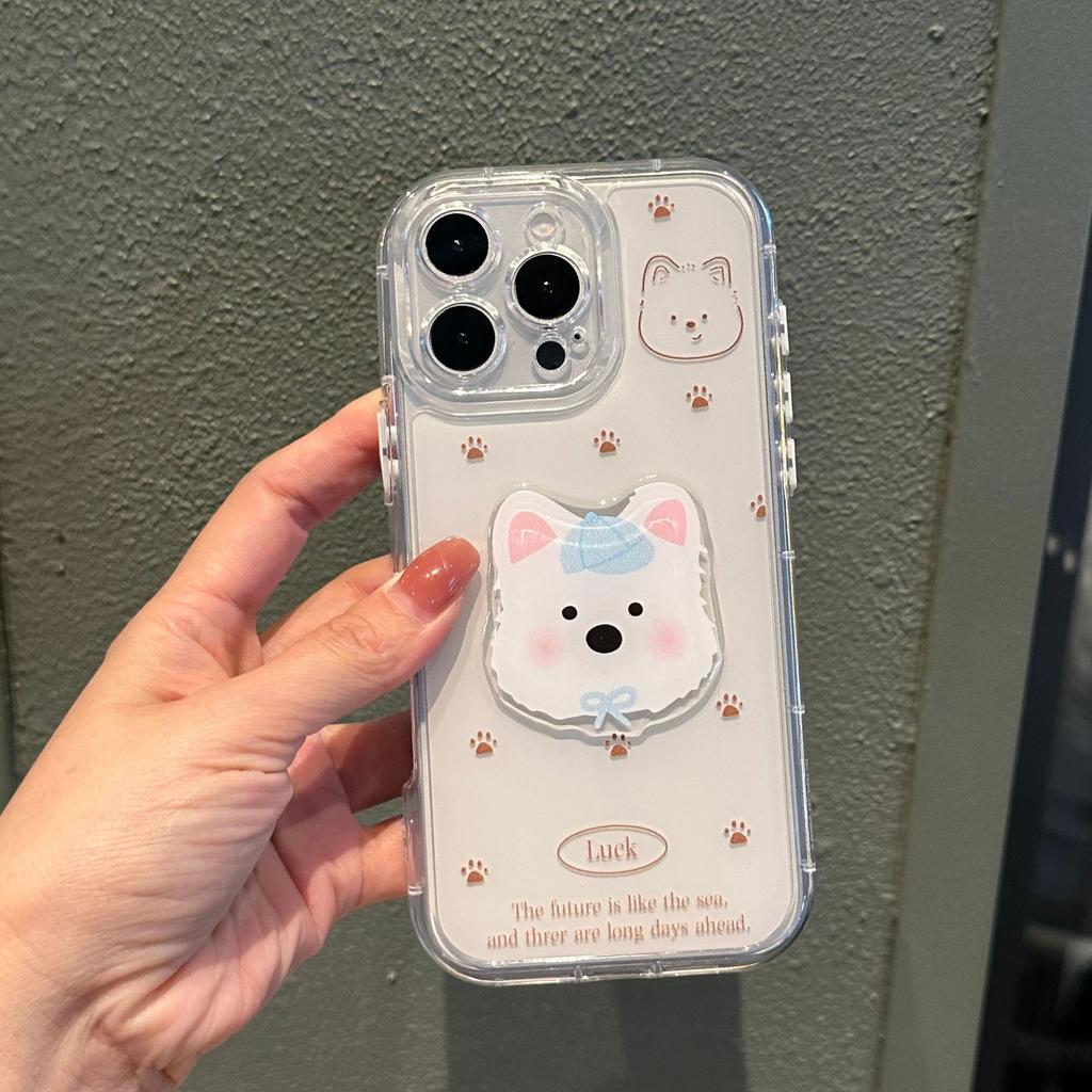 Cute cartoon 15Pro/14Promax puppy patch mobile phone case for iPhone15promax/12Pro