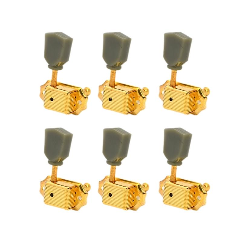 6Pcs Guitar Tunings Key Machine Head String Tuners Replacement Semi Closed Guitar Tuning Pegs Guitar Accessories