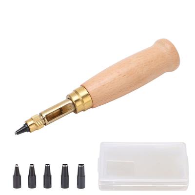 Lochzangenset Leder Härten Wärmebehandlung Gürtellochzange mit 6 austauschbaren Stanzköpfen für DIY Lederstanzen