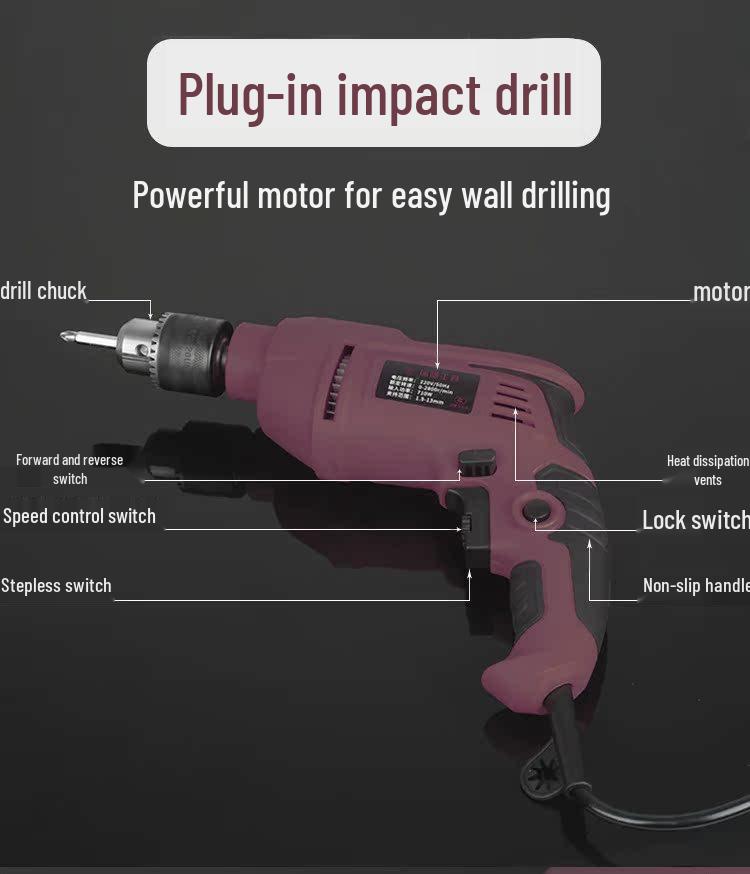 Multifunctional Electrician Toolbox: Complete Hardware & Electric Drill Set