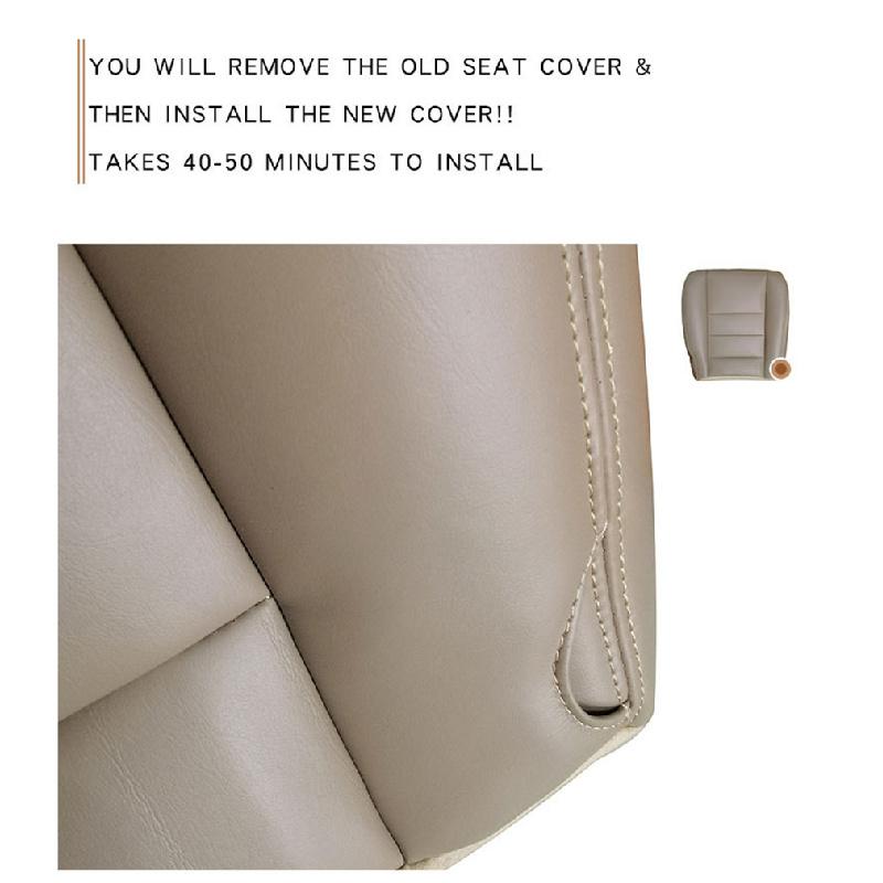 Driver's seat cover Lower seat cover for ford f250 f350 super duty lariat 2002-2007, Color-Light brown