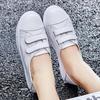 Leather Velcro Little White Shoes Women's Spring and Summer New One-pedal Flat-bottomed Lazy Breathable Shallow-mouth Single Shoes