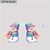 2D Flat Acrylic Cute Colorful Christmas Snowman Pendant Earrings Women's Christmas Jewelry Holiday Party Accessories