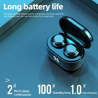 Bluetooth-compatibele oordopjes Mini In-ear Handsfree Binaural Comfortabele ruisonderdrukking met microfoon Sportstereo