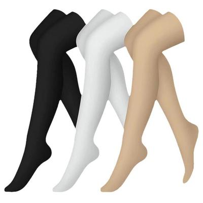 1 Pair Compression Stockings Women Men Thigh High Closed Toe 20-30 MmHg Graduated Support Compression Socks