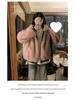 American Retro Fur Collar Hooded Short Workwear Jacket for Women - Thickened Plush for Autumn & Winter