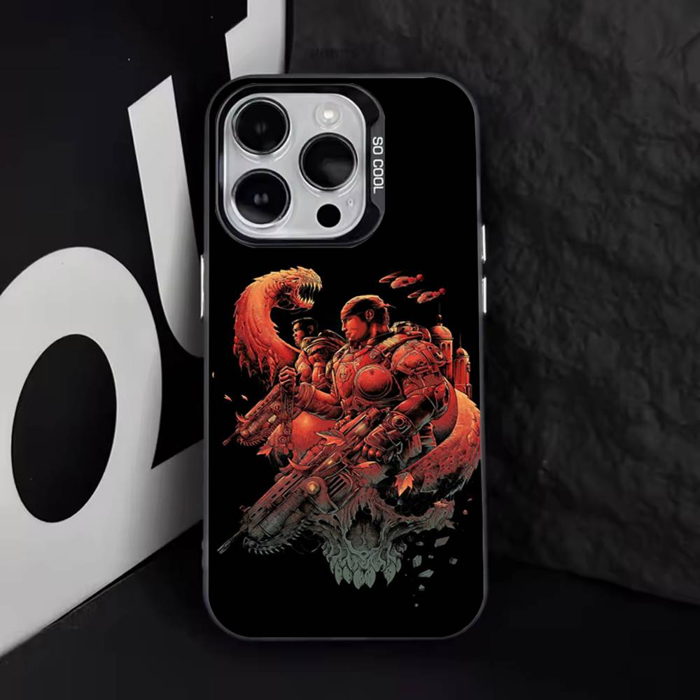 

Game G-Gear Of Wars Phone Case For iPhone 17,16,15,14,13,12,11,Pro,XS,Max,Plus,Mini,SE4,E Black Matte Shockproof Cover iPhone16