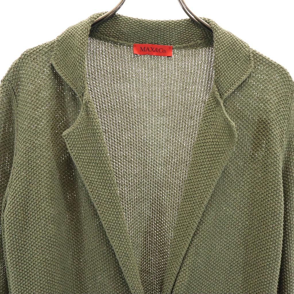 MAX&CO Long Sleeve Knit Cardigan S Khaki Women Used