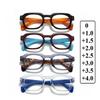 Nøytrale Klassiske Retro Firkantede Innfatning Lesebriller Ny Mote Litterære Blålysblokkerende Presbyopi Briller 0 Til +4.0