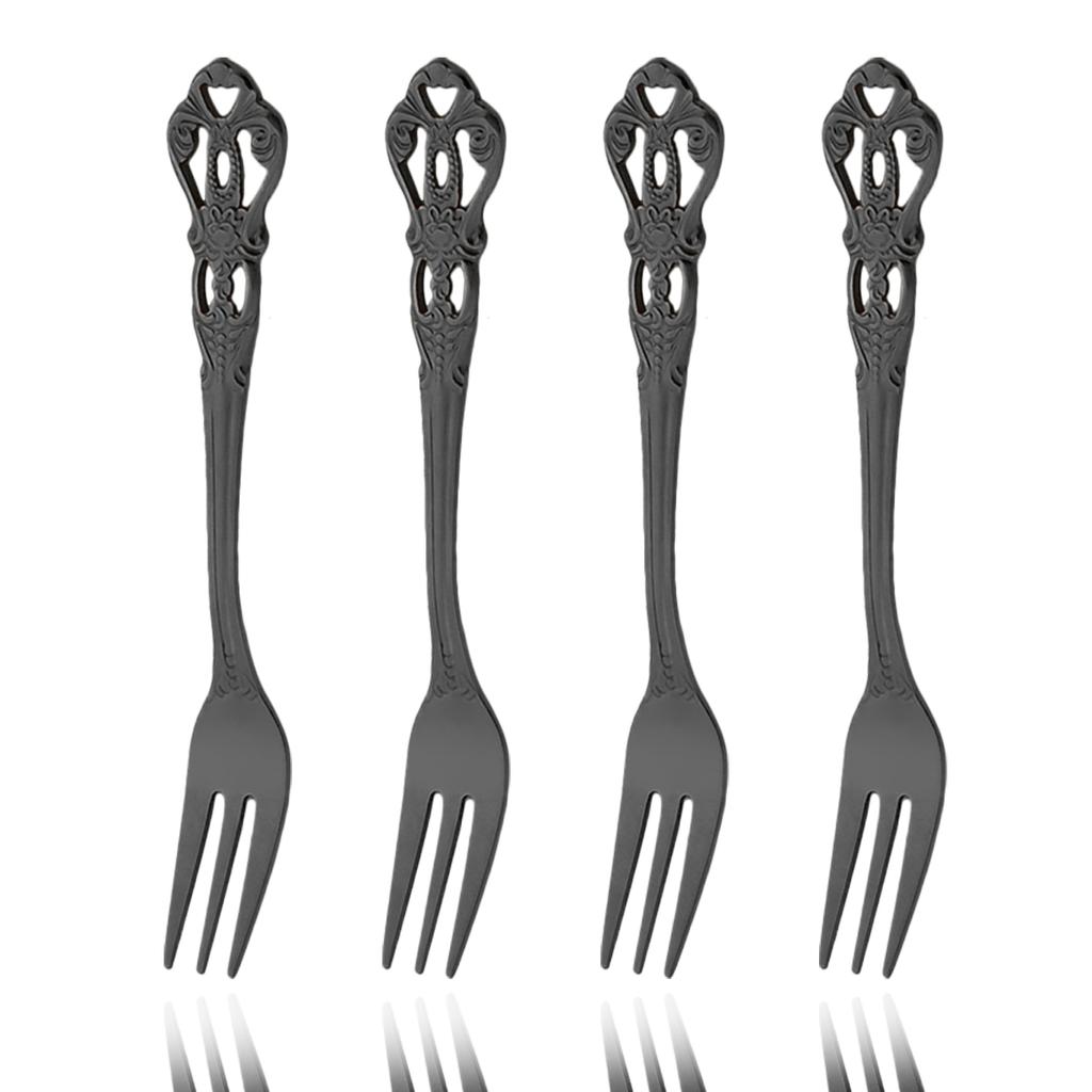 4 ks Sada příborů vidlička na zlatý čaj Nerezové vidličky na ovoce Nádobí na večírek Nádobí na večírek Dort Svačina Vidlička na salát Kuchyňské náčiní