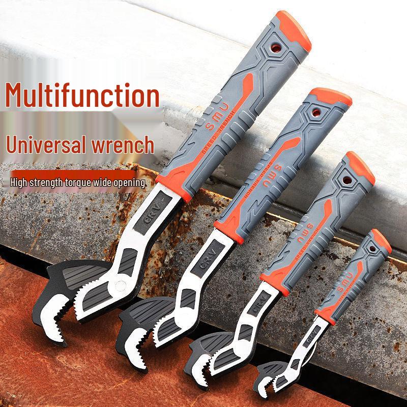Adjustable Self-Locking Wrench Set: Quick-Open Industrial-Grade Tool for Household Repairs