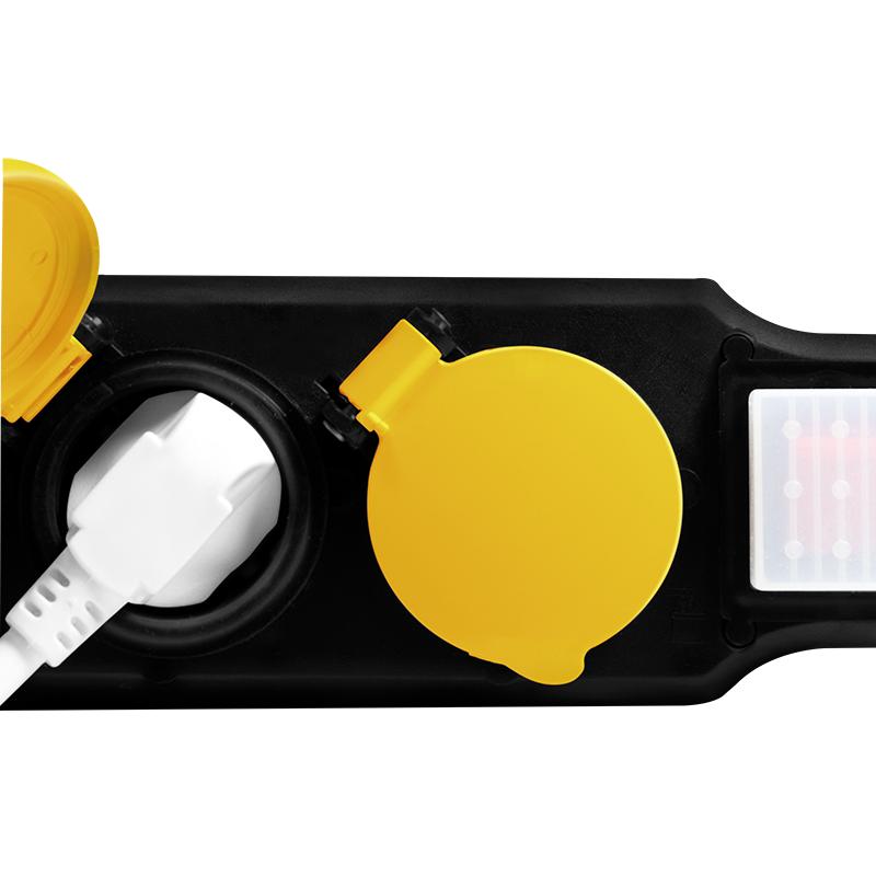 LogiLink Waterproof Power Strip: 3 CEE 7/3 Sockets IP44 Protection 1.5m