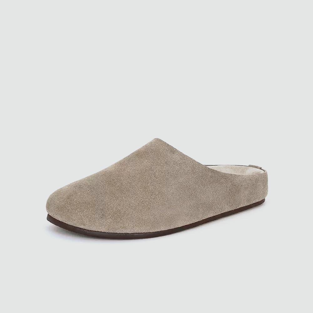 Waterproof Lazy Style Genuine Leather Boken Baotou Slippers for Men and Women Wearing Retro Shoes