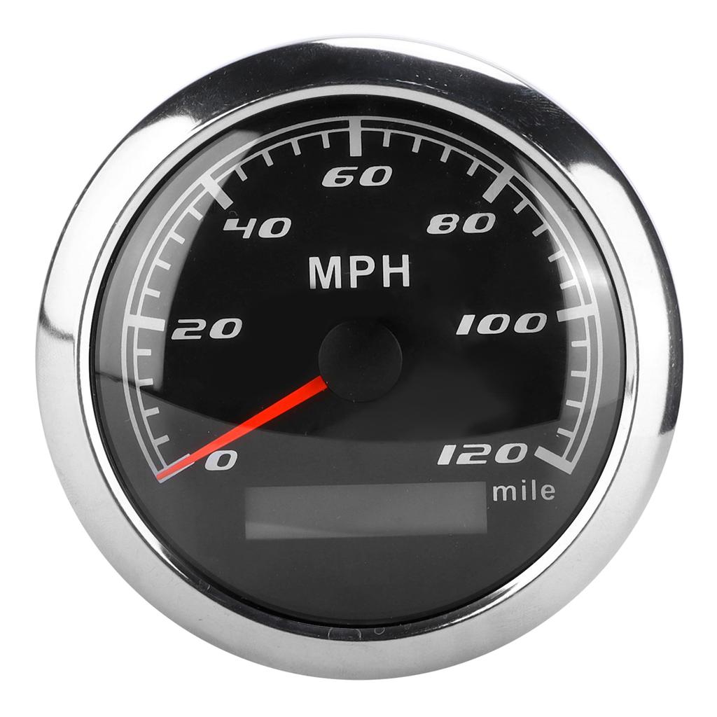 GPS Zeiger Tacho 120 MPH IP67 Wasserdicht Edelstahl Universal für Auto LKW Boot