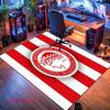 Tappeto Tappeto con Logo Olympiacos per Soggiorno Camera da Letto Casa Decorazione Divano, Tappetino Antiscivolo per Giochi Bambini