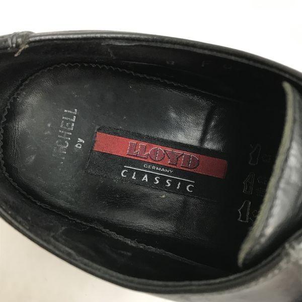 Lloyd Germany made genuine leather swirl moc shoes black 8 / 26.5(USED)