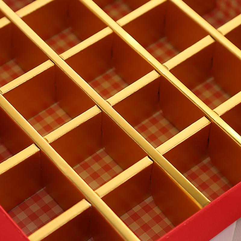 WTEMPO 3PCS 25 Grids Chocolate Candy Pastry Packaging Box with Bow Creative DIY Gift Boxes Suitable for Birthday Christmas New Year Valentine's Day