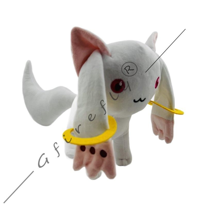 Puella Magi Madoka Magica 23cm Large Kyubey Plush Toy White Cute Anime Same Style Stuffed Animal Gift One Size