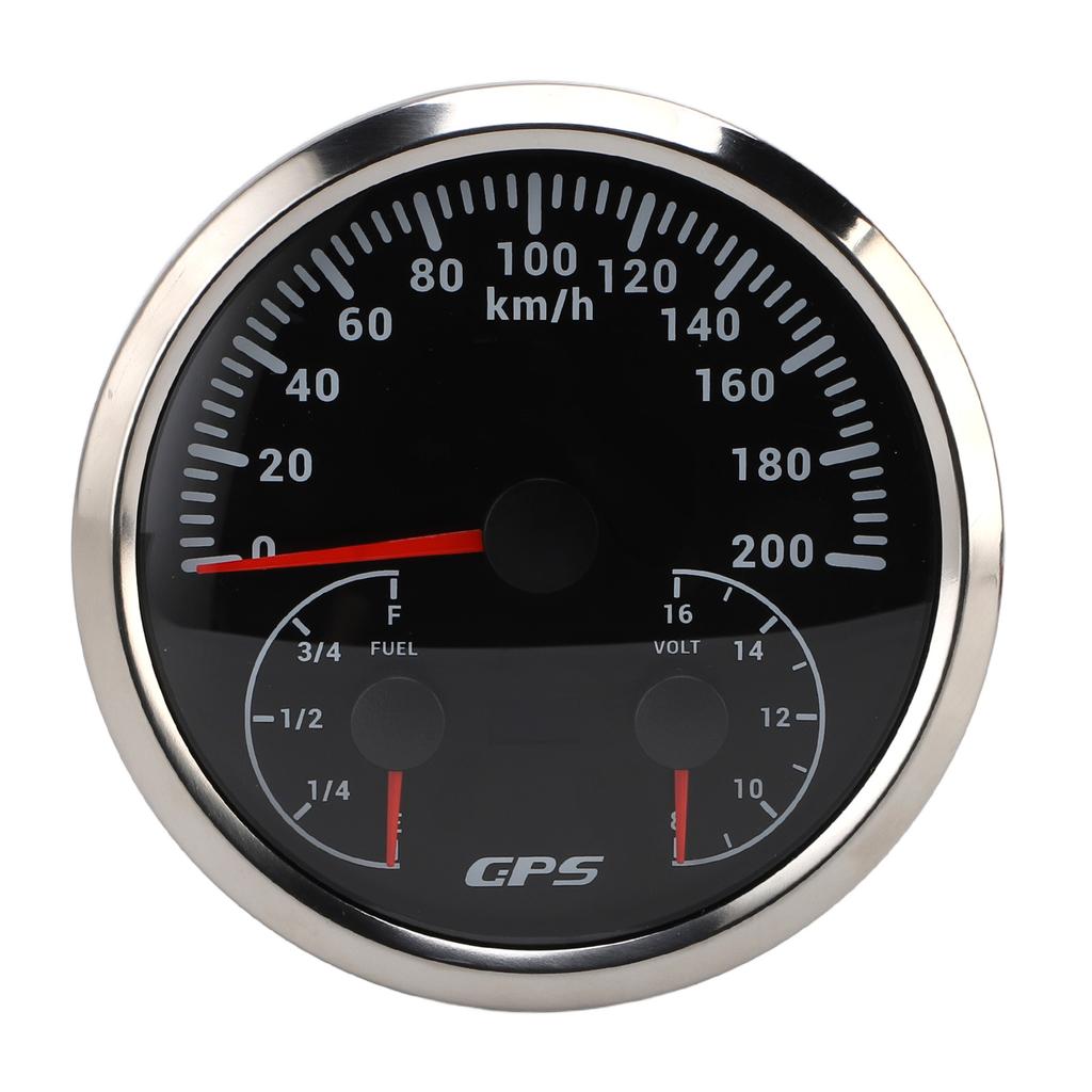 110mm 4 3 8in 3 In 1 GPS Speedometer Odometer with Voltmeter Fuel Level Gauge Turn Signal 200KM H for RV Yacht Truck