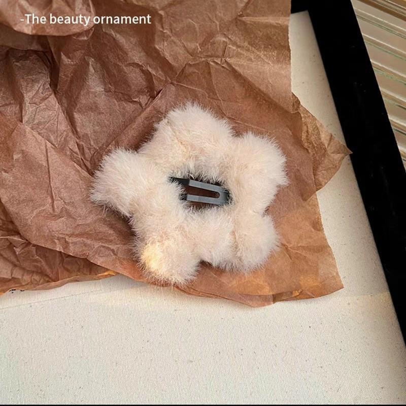 Large Plush Hair Clip: Autumn/Winter Volumizing Shark Clip for Women