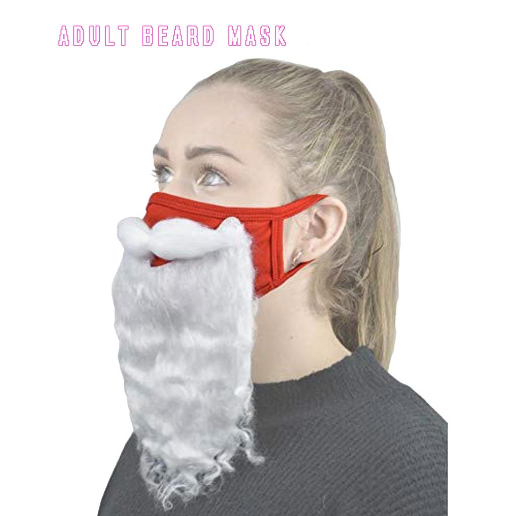 3PCS Santa Claus Mask And Beard Integrated Protective Dust-Proof Dress Up Mask
