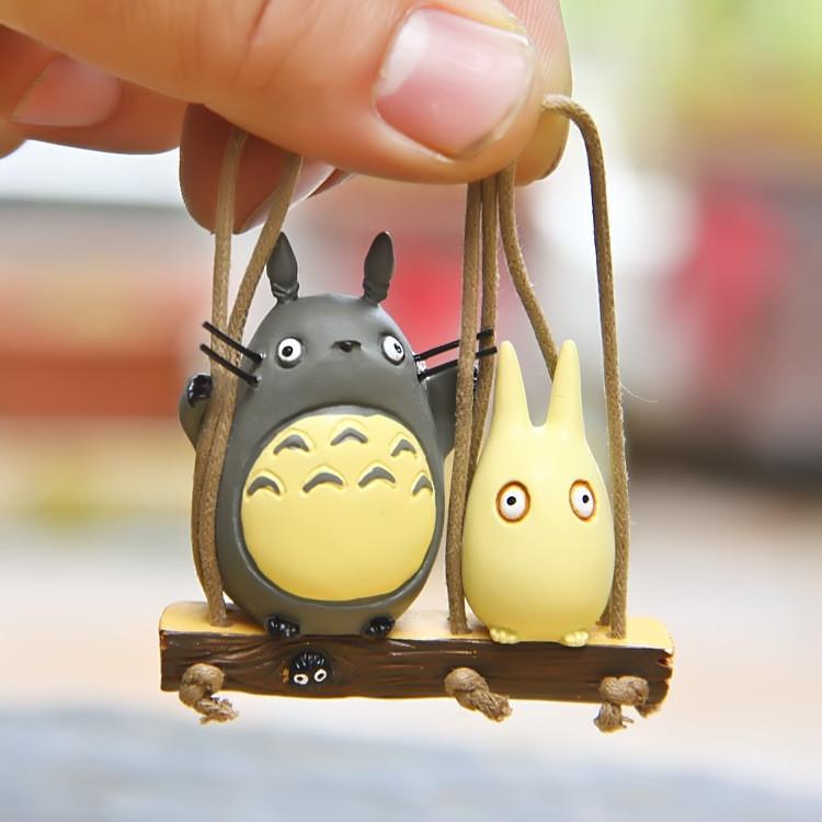 My Neighbor Totoro Swing Cat Scene Mini Model Ornament For Garden Decoration