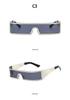 Futuristic Integrated Mirror Design Sunglasses – Trendy European & American Street Style Sun Protection.