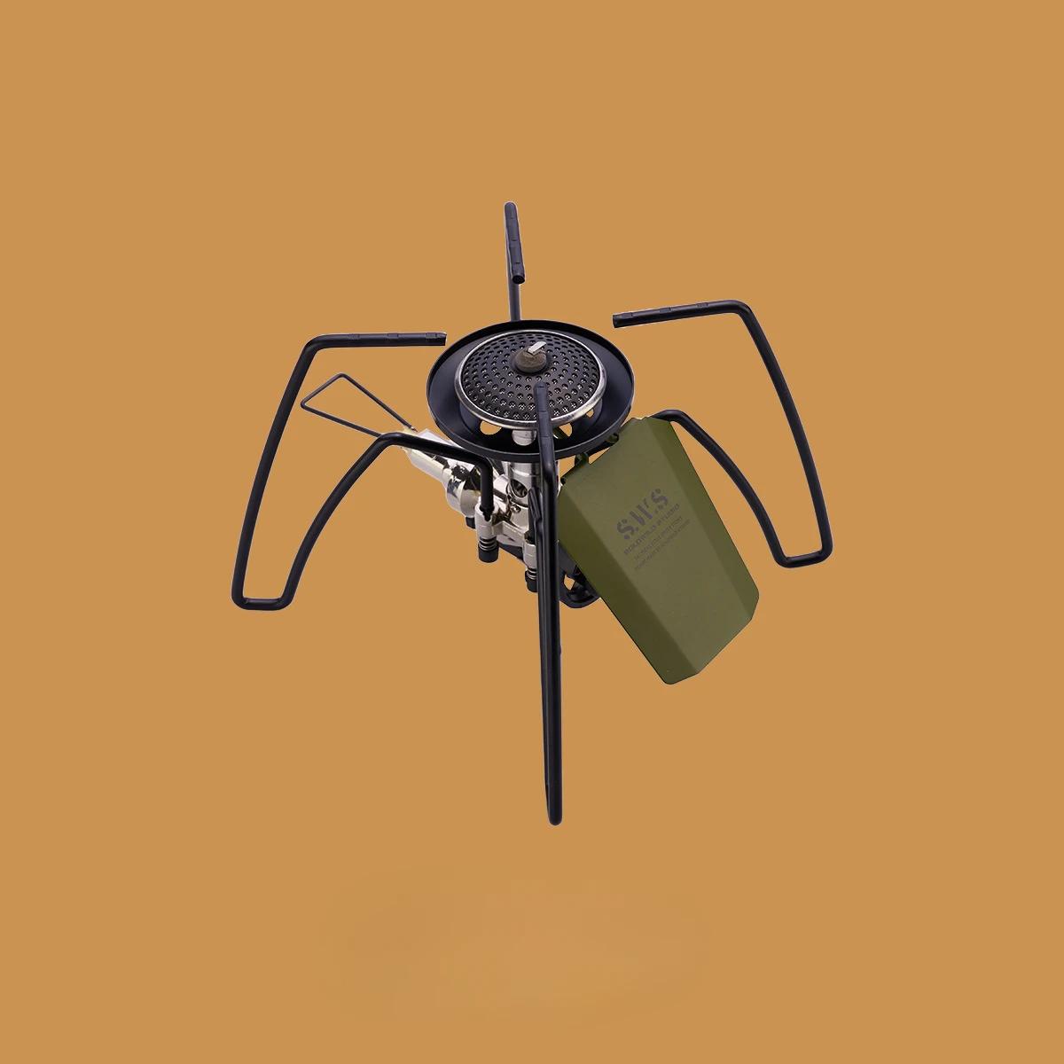 Газовая плита Spider Складная карточная плита Кемпинговая плита Портативная бутановая плита Уличная мини-кассетная плита Газовая плита для пикника и барбекю