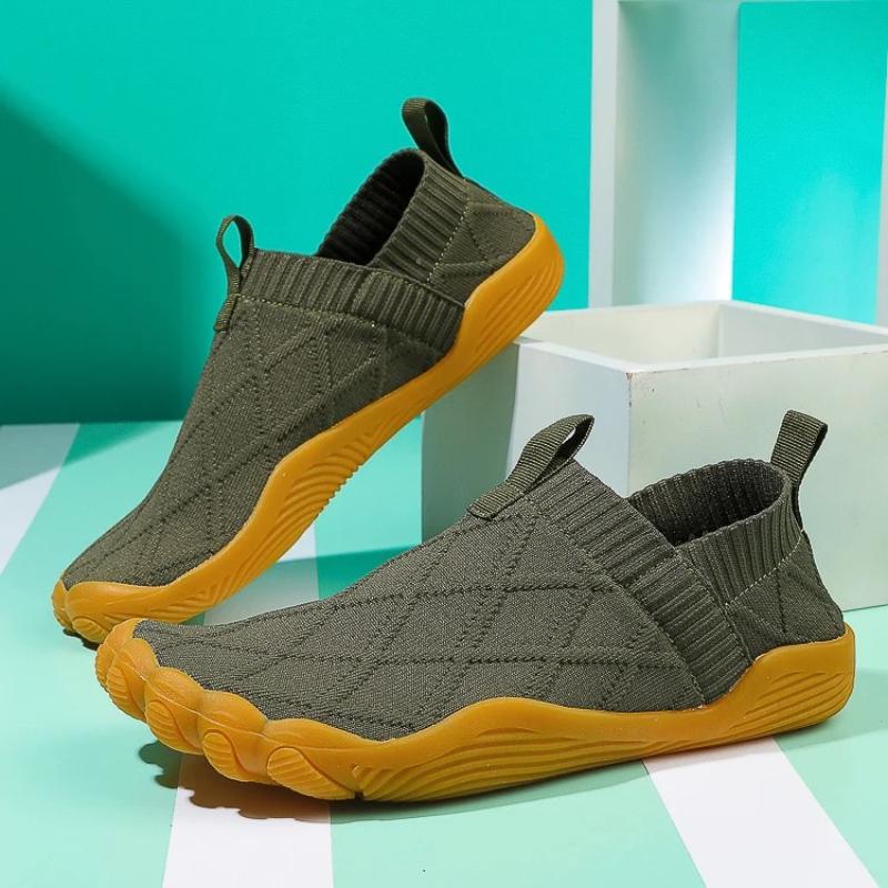Plus Size Men'S Barefoot Sock Shoes Wide Toe Box Zero Drop Slip-On Breathable Five Finger Walking House Slippers Non Slip