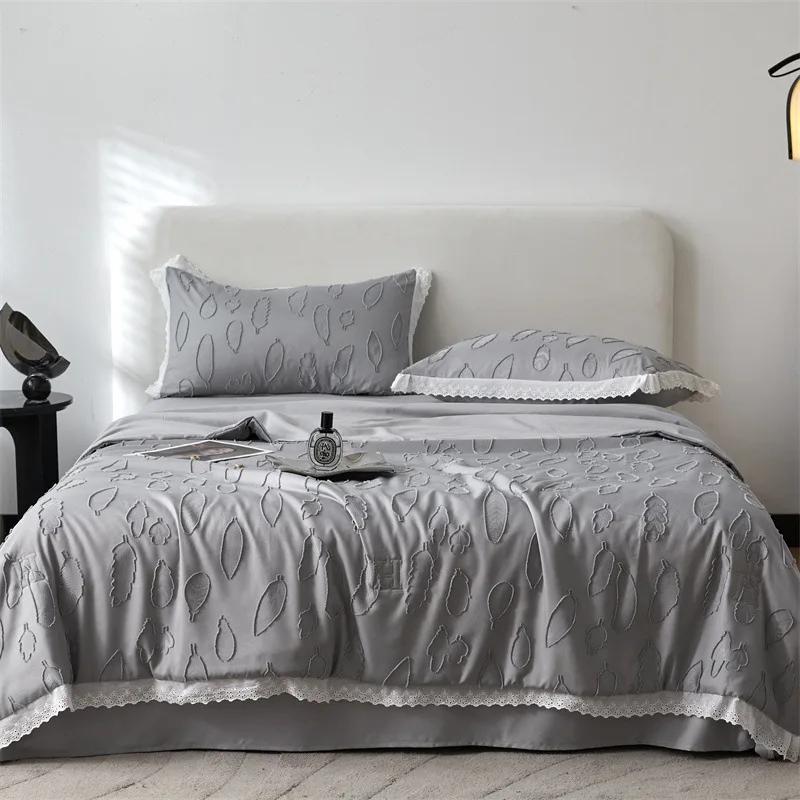 Cuvertură de vară antibacteriană cu flori de soia, cu flori tăiate, tridimensională