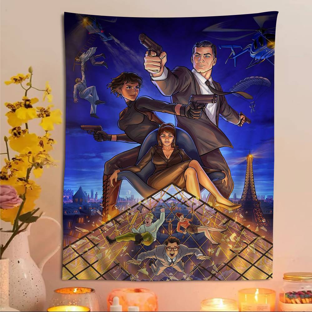 TV A-Archer Chart Tapestry For Living Room Home Dorm Decor Art Home Decor