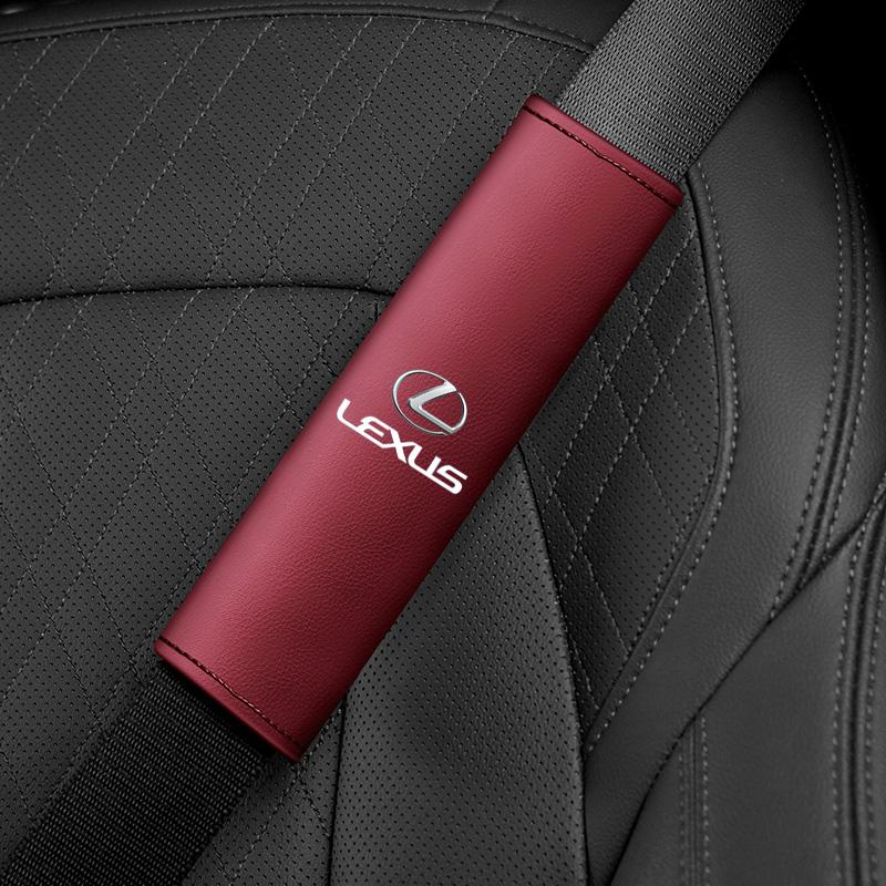 2PCS Car Seat Belt Cover Auto Shoulder Pad Interior Accessories For Lexus F SPORT RX300 IS200 IS250 ES350 Ct200h UX250h NX300h