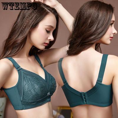 Underwear Women's Underwire Bra Large Size Gathered Bra Adjustable Type Gathered Breast Anti Sagging Summer Thin Bra