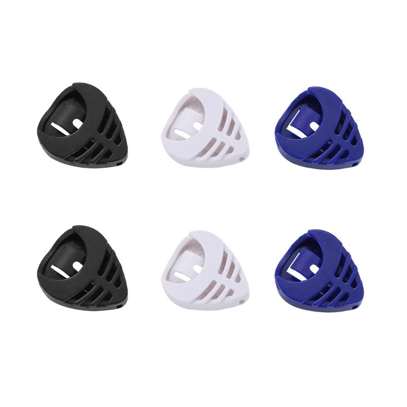 6pcs Triangular Guitar Pick Holder Durability ABS Material Light Weight Portable For Musicians