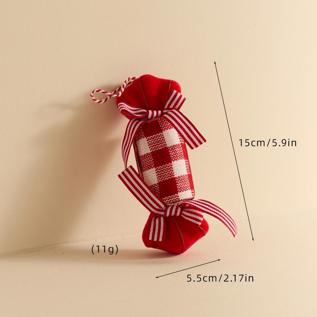 Christmas Decoration Red And White Candy Cane Grid Hot Air Balloon Xmas Tree Hanging Pendant Christmas New Year Party Ornament