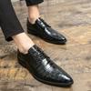 Foreign trade large size British pointed leather shoes size 38-46 autumn new business dress hairstylist casual fashion men's shoes