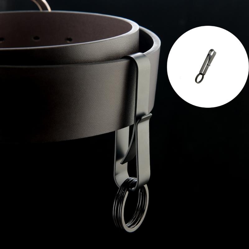 Stainless Steel Keychains Buckles Key Rings Car Accessor Waist Hanging Chain Rings Buckles Opener Outdoor Tool