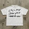 Tričko Call My Lawyer | Grafické tričko, Design s ručně psaným telefonním číslem