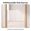 Retractable Dog Gate Adjustable Pet Barrier Mesh with Hooks