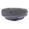 HERMES  H212010N_GF58 58  beret CHARBON/gray cashmere/leather Women