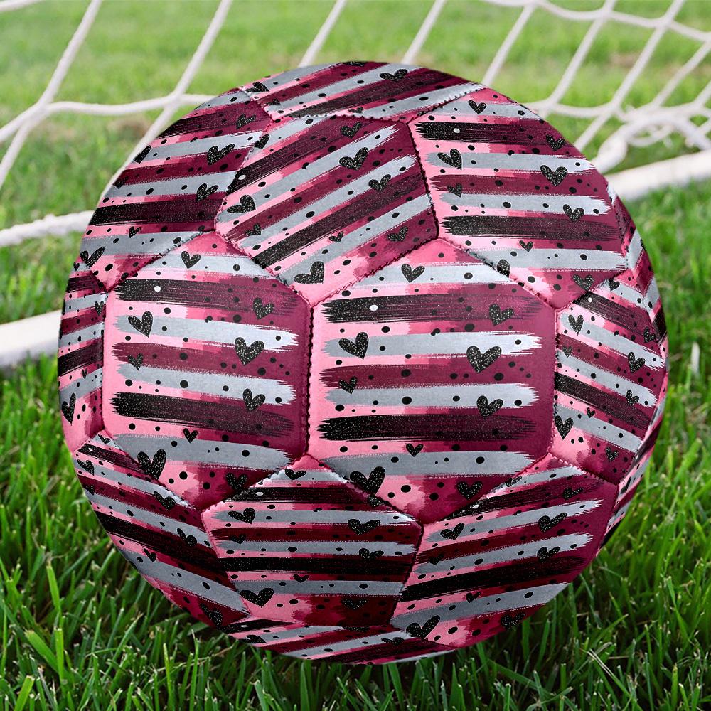 1pc Love Motion Theme Soccer Ball Football, Size 5, Lightweight PVC, Outdoor Training Soccer Ball,Gift c6523
