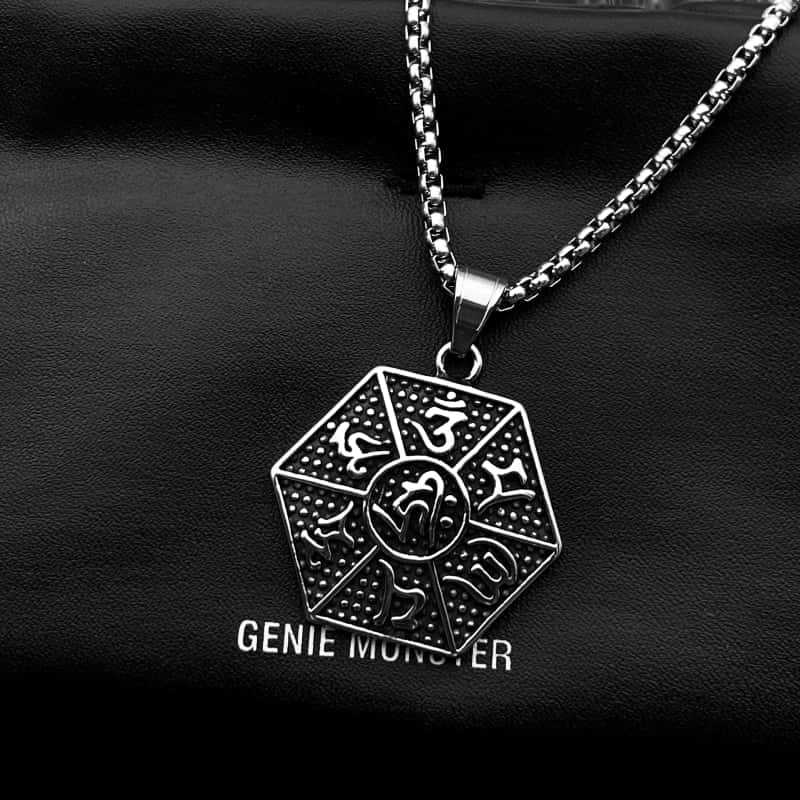 

Pendant Six-pointed Star Pattern Trendy Brand Versatile Hip-hop Street Unisex Necklace 50CM срібний