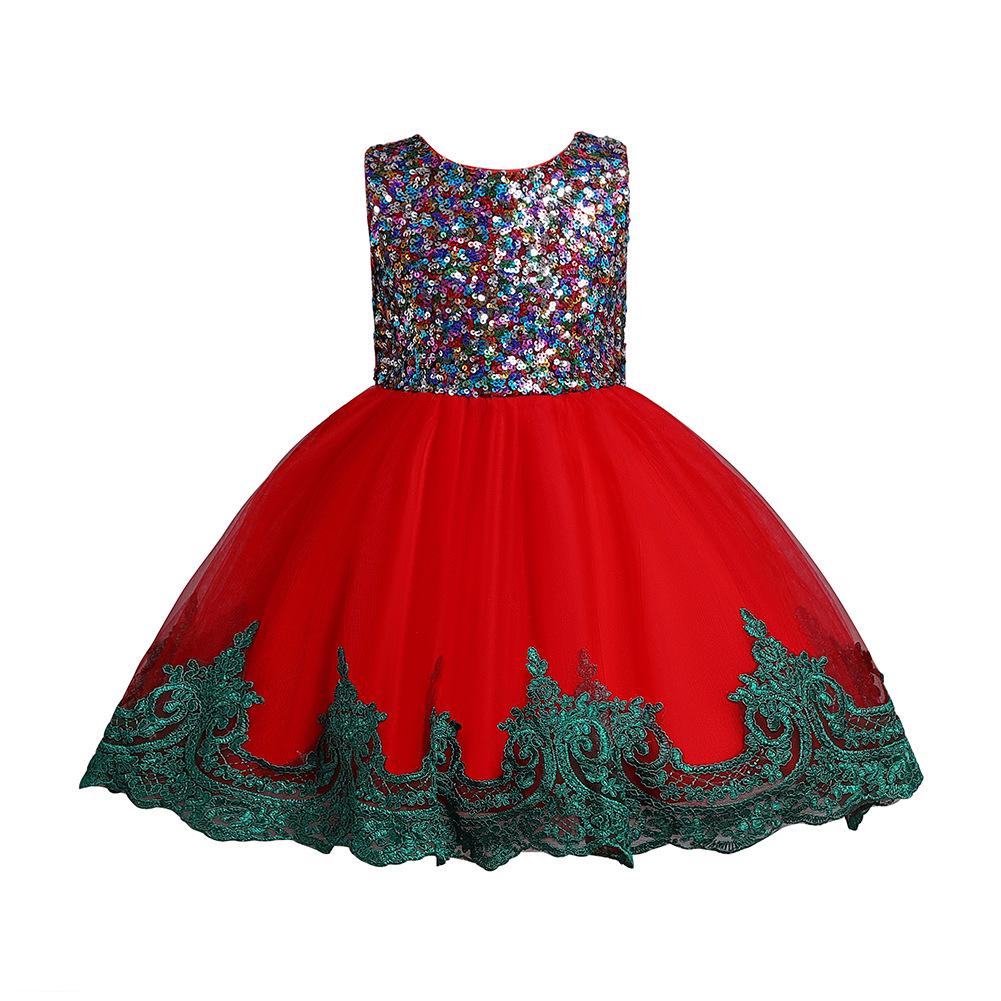 Children's Clothing Girls Sequined Princess Dress Gifts Sparkling Kids Birthday Dress Elegant Soft Party Dress Ball Gown for Girls