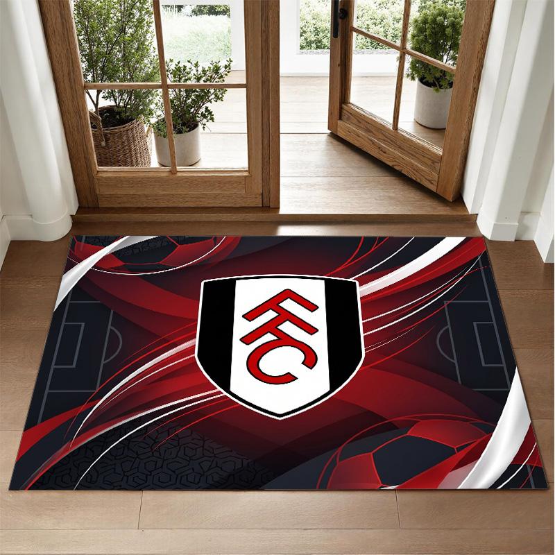 Fulham Voetbal Design Kristalfluweel Tapijt Zacht Decoratief Matje voor Slaapkamer Entree