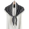 Korean version of versatile multi-functional triangular silk scarf women's spring and summer new cashew flower printed shawl thin silk scarf