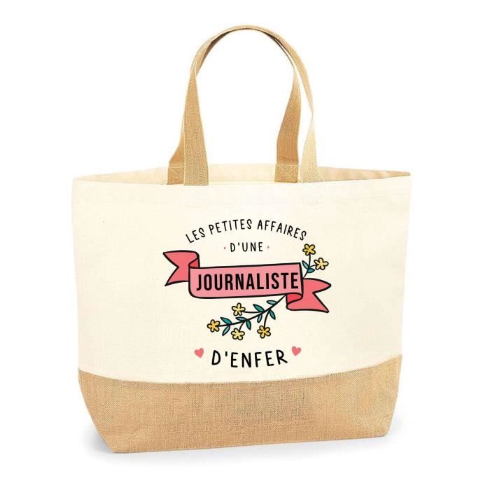 Jute Bag the Affairs of a Hell of a Journalist Beach Tote Bag Woman Profession