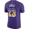 Nike X NBA Collaboration Los Angeles Lakers LeBron James Select Series Logo Round Neck Short Sleeve T-Shirt Men Tops Field-Purple HQ1318-504