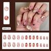 Short Almond Nail Tips Fake Nail Glues On Nail Stick On Nail Cats Eye Press On Nail Artificial False Nail for Women Girl